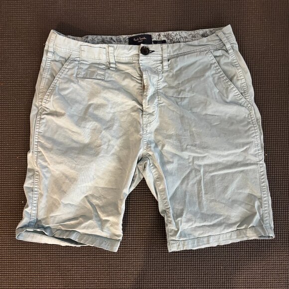 Paul Smith Jeans Chino Shorts Men’s Size 31 – Light Green-Blue, Designer Casual - Picture 1 of 4